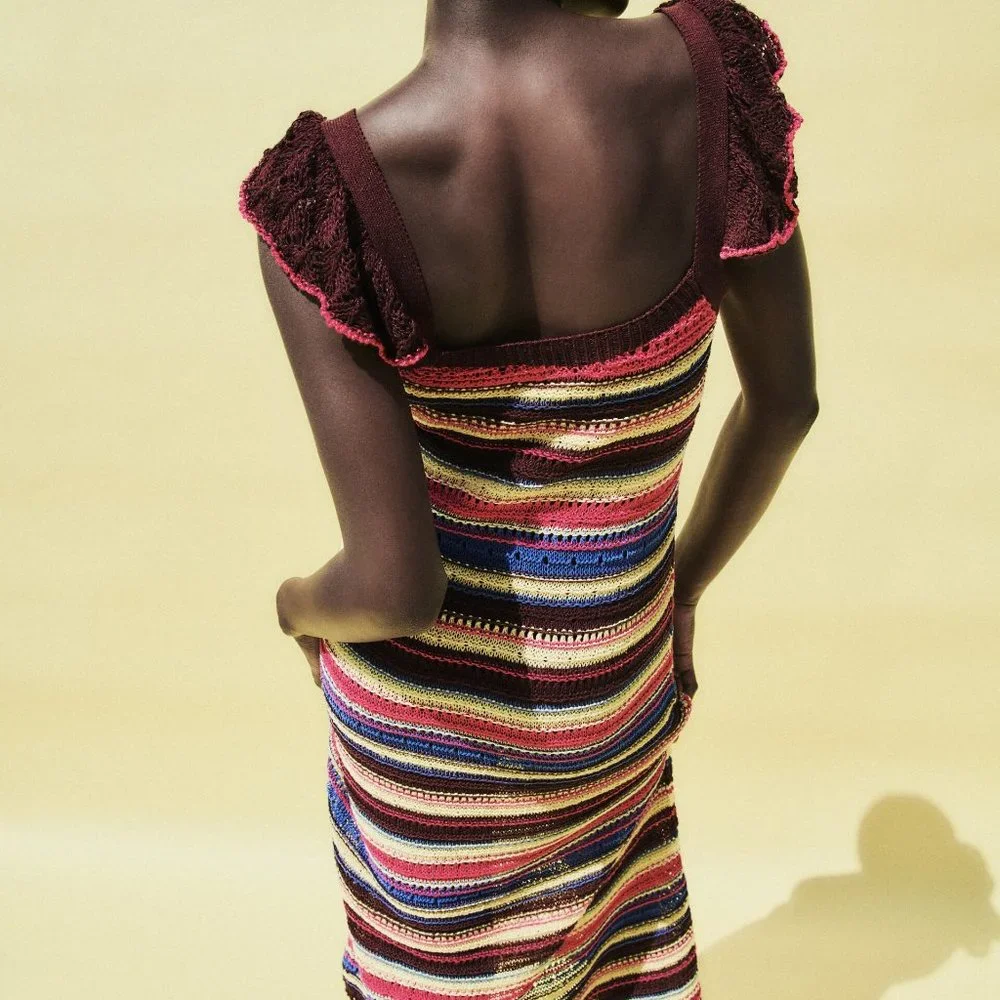 Zara Long Crochet Dress